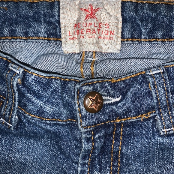 People’s Liberation vintage designer boot flare jeans Y2K size 28 5/6/7 - Picture 3 of 6